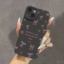 Elegant Black Phone Case, Designed With A Bow And Bible Verses For IPhone 16, 11, 15, 14, 13, 12 Pro Max And XR Plus - A Perfect Christian Gift For Women And Daughters. - 黑色 - 查看 4