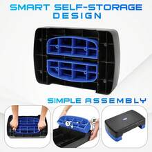 Yes4All Step Platform For Aerobic Exercises, 46 CM Exercise Step Bench With 2 Incliners Included, 2-Level Fitness Step Up Exercise Platform - Violet Purple - View 2