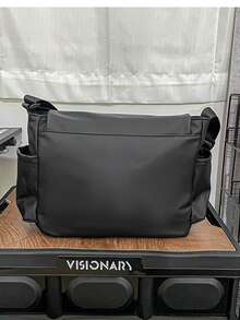 New Men's Cargo-Style Messenger Bag, Wear-Resistant Canvas With Large Capacity, Convertible For Shoulder & Crossbody, Japanese & Ins, High-Level Look, Versatile For Commuting, Travel, School, Students & Casual Outings.