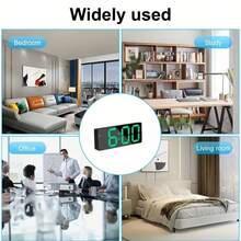 This Multi-Functional LED Desktop Alarm Clock, Powered By USB, Displays Time And Temperature, And Features A Night Light Function. It Is Suitable For Bedrooms, Home Offices Or Living Rooms, And Is An Ideal Gift For Christmas, Halloween, Easter, Valentine's Day, Thanksgiving And Birthdays. - Multicolor - View 6