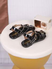 Kids' Fashionable Outdoor Slippers, Flat Summer Sandals, New Beach Shoes, Beloved By Girls - Black - View 6