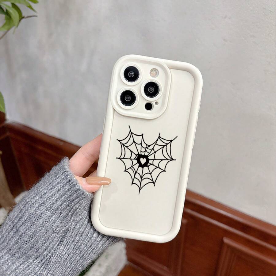 Carcasa de teléfono de moda Love Spider Web para 16PROMAX/16PRO 16PLUS, 15PROMAX/15PLUS, 14PROMAX/13PROMAX, alta calidad y resistente a caídas para 12PROMAX/11PRO/XSMAX/XR/7/8PLUS.Ligera y cómoda, carcasa protectora delgada y anti-caídas - Color mezclado 2 - Ver 1