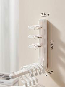 1 Pc Of Household Clothes Hanger Storage, No Need For Punching In The Bedroom, Multifunctional Household Foldable Wall Hanging Clothes Storage Rack (This Product Does Not Include Clips And Hangers). Storage And Organization Can Be Hung For Storage. Convenient And Practical. - Multicolor - View 11