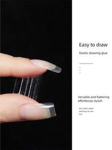 BAOSHIMAN Cable elástico de flash para dibujar esmalte de uñas, pegamento de platino para pintar y fotocurado, pegamento para metal, adecuado para decoración de uñas, se seca fácilmente y es fácil de usar, apto para salón de uñas, familia y bricolaje - Multicolor - Ver 5