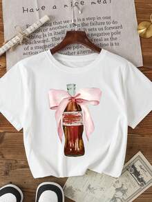 Casual Versatile Minimalist Solid Color Crew Neck Short Sleeve T-Shirt - White - View 1