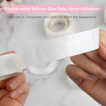 100/300/500PCS Clear Removable Balloon Stickers - Double-Sided Adhesive, Waterproof And Residue-Free, Suitable For Party Decorations, Weddings, Valentine's Day, And Gift Wrapping.Birthday. - White - View 5