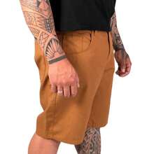Set Of 4 Men's Twill Bermuda Shorts, Sizes 36 To 46 - 赭色-米色-卡其色-勃根地酒紅色 - 查看 2