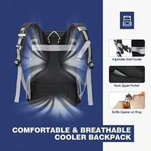 Maelstrom - Mochila enfriadora de 35 latas a Prueba de Fugas, Suave aislada, enfriadora de Camping, Enfriador de Playa, Mochila de Pecho de Hielo, Mochila Ligera de Viaje para(Negro Bolsa enfriadora) - Multicolor - Ver 6