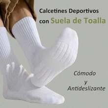 Calcetines 8 Pares para Hombre Mujer Calcetas Deportivos Largos Calcetas con Parte Inferior de Toalla Gruesa Transpirable Antideslizantes Calcetines Acolchados para Correr Baloncesto - como en la foto - Ver 3