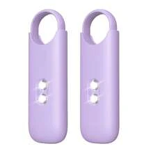 4pcs USB Rechargeable Personal Safety Alarm Keychain Dual LED Strobe Light 130dB Self Defense Siren Portable Self Defense Security Device For Women, Girls, Students, Elderly, Night Walking Running Camping Multi Pastel Color Available - Purple - View 11