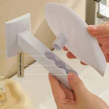 1个浴室皂盒马桶免钻孔塑料创意叶形可调节旋转吸盘排水皂架，壁挂式带排水皂碟 - 免钻孔安装，可爱叶形设计，耐用塑料皂架，适用于浴室、厨房和淋浴间收纳，方便清洁，节省空间，淋浴皂碟 - 綠色 - 查看 6