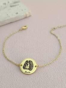 1 件定制名字手链，宠物饰品，狗狗肖像手链，猫咪手链，送给狗妈妈的礼物，个性化礼物，圣诞礼物 - 彩色 - 查看 8