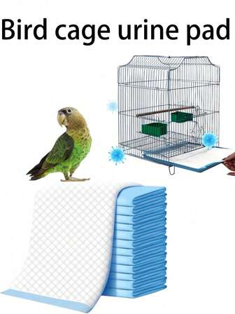 6 st fågelbursunderlägg av papper, engångsavföringsunderlägg för husdjur, urindyna för papegojor, blöjunderlägg för rengöring, urindyna för papegojor, blöjor, absorberande underlägg, burtillbehör för kaniner, hamstrar, ödlor, katter, hundar, husdjurstillbehör för glada hundar