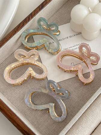 1pc Ombre Butterfly Hair Claw Clip, Suitable For Daily, Festival, Commute, Party Decoration, Women Hair Accessories, Valentine's Day Elegant Hair Clips Fashion Hair Clutch