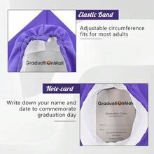 Birrete de graduación mate de GraduationMall con borla 2025 para escuelas secundarias y licenciaturas, talla única, morado - Morado - Ver 6