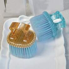 短柄软毛美甲刷，除尘、清洁抛光工具 - 杏色 - 查看 4