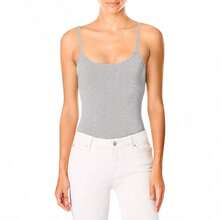 Hanes Cami de algodón elástico con Brasier de Estante Integrado Camisa Cami para Mujer - GreyHeather1paquet - Ver 1
