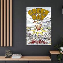 Framed Green Poster Day Dookie Premium Flag, Green, Concert, Outdoor Birthday Party Decor. Great Idea For New Year, Thanksgiving Day, Christmas, Perfect Art For Room Decor, Kitchen Decor, Living Room Painting, Halloween Decor, Bathroom Decor, Home Decor, Wall Decor And Bedroom Decor. - Đóng khung - Xem 2