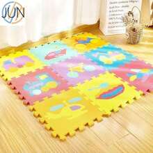 Foam Floor Mat With Interlocking Puzzle Design, Non-Slip, For Bedroom (Randomly Sent) - Multicolor - View 6