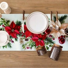 1 tấm thảm trang trí bàn ăn ngày lễ tình nhân, chất liệu polyester bền, dùng cho tiệc tùng, trang trí bàn ăn lễ kỷ niệm, thích hợp cho ngày lễ tình nhân, đám cưới, tiệc theo chủ đề - Nhiều màu - Xem 5