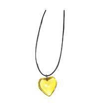 Yocoyee Dainty Colorful Glass Heart Shape Pendant Necklace Stainless Steel Link Rope Chian Love Heart Charms Pendant Necklace Y2K  Jewelry Accessories For Women Jewelry,6pcs - 6pcs - 查看 5