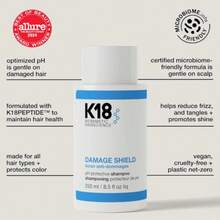 K18 Damage Shield Protective Shampoo, Reduces Frizziness & Tangles, Maintains Hair Health - 藍色 - 查看 2