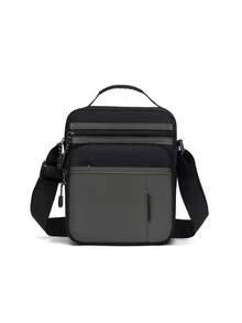 1pc New Vertical Nylon Material Multi-Layer Zipper Closure Adjustable Shoulder Strap Casual Daily Business Men Messenger Bag, Suitable For Commuting, Work, Business Meetings Canvas Tote Bag - Multicolor - View 24