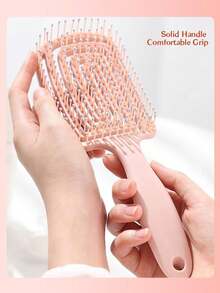 Buy 1 Get 1 Free! Large Purple & Pink Ombre Hair Brush. This Gentle Massage Brush Won't Damage Scalp Or Hair, Suitable For Long Or Short Hair, Especially Great For Curly Hair. It's An Essential Item For Hair Care And Curling, Can Be Used At Home, Office, Or School. Also An Ideal Gift For Girlfriend, Mother, Or Friend, Especially For Valentine's Day, Birthday, And Various Holidays.