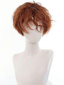 男士棕黑色天然蓬松羊毛卷短发日式男士小卷发高品质合成假发嘻哈摇滚风格，适合日常佩戴或派对 - 彩色 - 查看 13