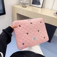 Funda para portátil con forma de diamante bordada con lazo, estuche para tablet PC, funda para portátil, bolsa para computadora, bolsa para portátil resistente al agua para negocios y vuelta al colegio