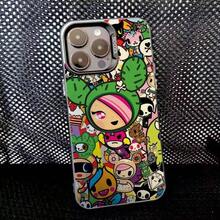 Japan T-Tokidokis Phone Case For  16,15,14,13,12,11,8,7,Pro,Max,Plus,Mini,XS,SE Anti Fall Black Matte Hard.Christmas Accessories..Holiday Phone Accessories. Cover 17 Pro Max 14 Cases Fundas Pink Phone Case Y2k Phone Case Family Bear Phone Case Gifts For Men 17 Pro Case S25 Ultra Case For 17 Pro Max Gifts For Women Fall Funda Para Pink Christmas Anime Mobile Phone Case - Z6 - Xem 9