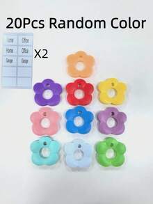 5/10/20个装花朵造型硅胶钥匙套套装 – 带颜色编码的标签钥匙帽，耐用钥匙保护套和钥匙识别收纳器 | 多色（10种随机/混色），无需工具即可轻松安装 | 适用于家庭、办公室、邮箱和门钥匙，是钥匙分类和日常钥匙收纳的理想之选，也适合海滩、夏季、度假、旅行、外出、家居用品、母亲节礼物、卧室装饰、花园、厨房装饰、夏季、海滩、旅行必备品、房间装饰、软萌可爱、毕业季礼物 - 彩色 - 查看 21