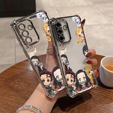 Nueva Funda de Teléfono de Anime Slayers Demons Adecuada para for  Galaxy A26 A36 A55 A35 A06 A16 A05 A14 A24 A34 A54 A15 A05S A25 A23 A33 A53 A73 A13 A04e A04 A02 A22 A32 A52 A03 A12 A21s A31 A02s 4G 334G Anticaída Transparente con Cubierta Trasera Suave, Diseño Impreso con UV,Funda - Color mezclado 1 - Ver 4