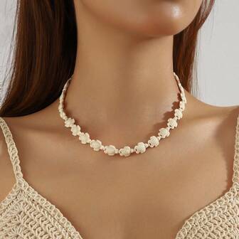 1件绿松石串珠项链，波西米亚海洋度假风海龟和海星吊坠项链，女士款