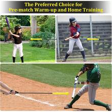 Bastón de béisbol para bateo, equipo de práctica de bateo, para béisbol y sóftbol, manubrio extendido con correa de agarre - Entrenador de swing de béisbol - Ver 11