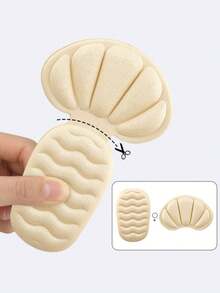 QKC 1 Pair Shoe Heel Cushion Pads, Anti-Friction & Anti-Pain For High Heels - Beige - View 4