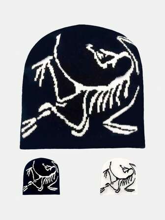 2 st/set personliga jacquardstickade mössor vinterkläder