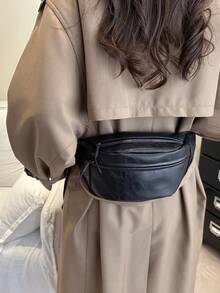 这款经典百搭的纯色多隔层女士胸包，适合购物、存放钱包，也适合年轻女性、大学生、职场新人以及白领人士使用。它非常适合办公室、大学校园、工作、商务出行、通勤、户外活动、旅行和郊游等场合。 - 黑色 - 查看 5