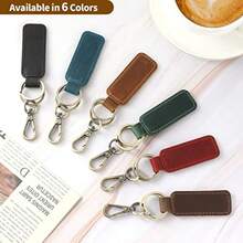 JackandChris Genuine Leather Car Keychain Universal Key Fob Keychain Leather Key Chain Holder For Men And Women JC306 - Coffee*2 - View 4