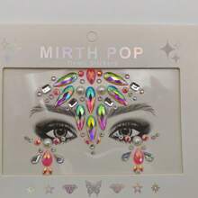 1 pièce de gemme de visage de sirène, convient pour toutes les saisons, festivals de musique, cosplay, fêtes, photographie, accessoires quotidiens (résine ABS) Noël