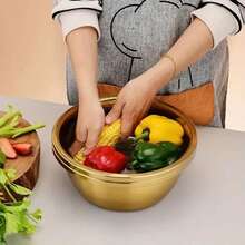 Juego de y colador de acero inoxidable de 2 piezas|   Apto para lavavajillas para arroz, pasta, verduras|   Herramientas resistentes al óxido para ahorrar espacio SXEU - 2 piezas - Ver 7