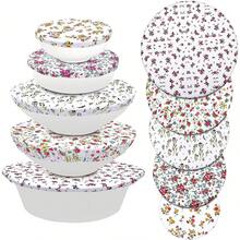 5pcs Reusable Cloth Bowl Covers, Suitable For Bread Fermentation, 5 Sizes, Food Storage Container Lids, Bread Bowl Covers, Reusable, Suitable For Food, Fruits, Leftovers - Multicolor - View 15
