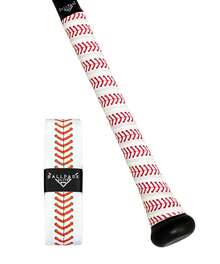 Cinta de agarre de bate para béisbol/softball |   Reemplazo de agarre de bate de béisbol precortado de 1,10 mm, puntada de béisbol roja y blanca - blanco y rojo - Ver 11