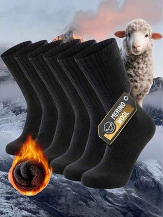 20/15/10/5/3/1 pares de calcetines gruesos de invierno para hombres - Cómodos y suaves, regalo de Navidad para papá, adecuados para clima frío, calcetines largos aptos para el invierno gélido, calcetines de invierno cómodos aptos para varios picos glaciares, adecuados para la vida diaria, aptos para el invierno frío, calcetines de felpa cómodos y suaves, regalo de Navidad para papá, calcetines casuales, calcetines tipo tripulación, duraderos para otoño/invierno