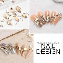 1 Hộp 12 viên đá đính móng tay màu vàng kim, kích thước 1.5-4mm, dạng tinh thể dẹt mini và đá quý 3D các loại, kèm bút chấm hai đầu để trang trí móng tay, mặt dây chuyền kim cương và đá quý màu vàng sâm panh để trang trí móng tay, dụng cụ làm móng. - Rượu sâm banh - Xem 10