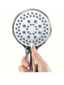 1 đầu vòi sen cầm tay chịu áp lực, đầu vòi sen có thể điều chỉnh 5 chế độ phun nước, vòi sen phòng tắm, vòi phun nước phòng tắm, phụ kiện phòng tắm, tận hưởng trải nghiệm tắm sang trọng - Bạc - Xem 3