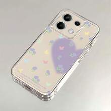Funda de Teléfono con Patrón de Flor de Corazón para Teléfonos  Redmi, Compatible con  14 M4PRO M13T M11/Redmi Note9/Note10 Note11 Note12pro Note13 Note13pro 11T Note8/Redmi 10A/A3K60/k70E Funda de Teléfono Transparente de Dibujos Animados Nueva Funda Protectora de Teléfono - Colores mixtos - Ver 12