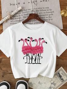 Casual Versatile Solid Color Crew Neck Short Sleeve T-Shirt - White - View 1