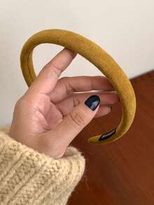 5条装女士纯色简约丝绒发带，时尚百搭高端优雅发饰，适合日常佩戴、洗脸、化妆、搭配服装等场合。 - 彩色 - 查看 10