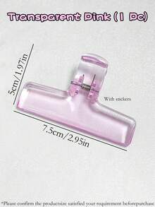 1pc Colorful Transparent Clip, Learning Material Long Tail Clip, Drawing A4 Paper Clip, High-Value Stationery File Folder Student Office Test Paper Clip, Multi-Functional Learning Material Storage Tool - Multicolor - View 11